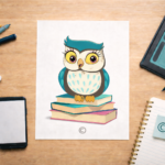decorative image of owl with copyright symbol